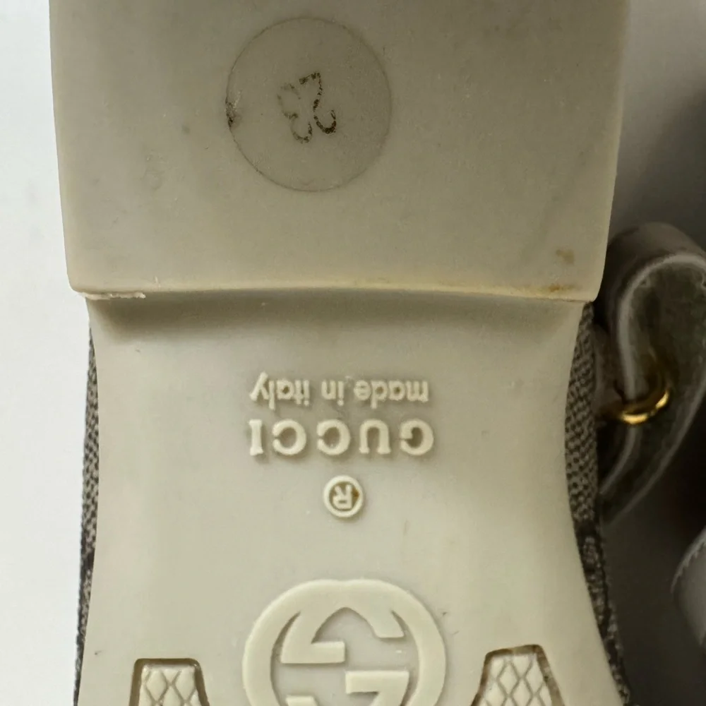 Gucci Gray and Gold Dress Shoes with Elegant Design - Picture 10 of 10